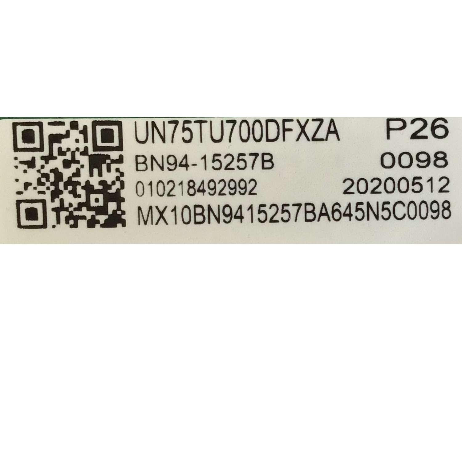 KIT DE TARJETAS PARA TV SAMSUNG / NUMERO DE PARTE MAIN BN94-15257B / BN41-02751A / BN97-16648D / BN9415257B / FUENTE BN4401056A / L75S6N_THS / BN44-01056A / PANEL CY-BT075HGLV3H / MODELO UN75TU700D / UN75TU700DFXZA FA01 - Imagen 4